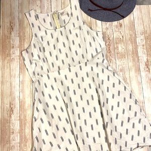 Anthro Mata Traders Cream Ikat Cecilia dress L